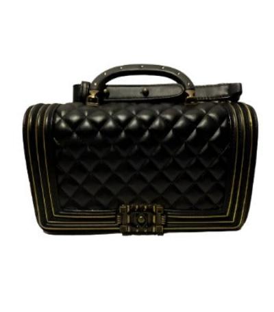 Luxury Crafted Front Flap Bag With Handle