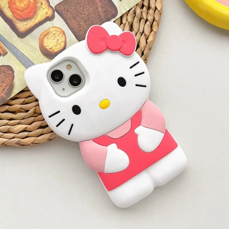 Sanrio Hello Kitty Silicone Phone Case - Charming Hello Kitty Design for Phone Protection & Style - Ideal for Fans & Decor Enthusiasts - Boxes