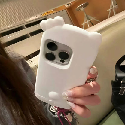 Korean INS Back View Hello Kitty Phone Case For iPhone 12 13 14 15 16 17 Pro Max Plus 17 Pro Shockproof Soft Silicone Back Cover
